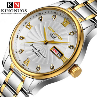 Chính hãng dây inox siêu mỏng chống nước quartz đồng hồ nam nữ đồng hồ nam sinh viên đồng hồ nam nữ đồng hồ gold