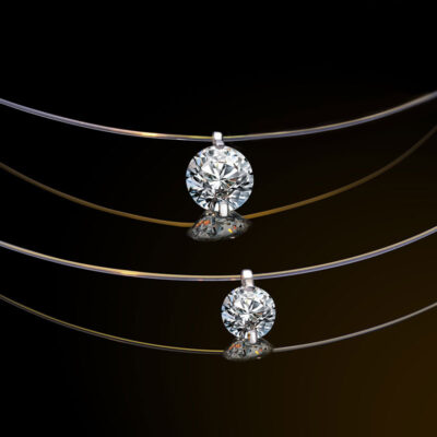 Vòng cổ vô hình phát sáng zircon dây câu vòng cổ thời trang Hàn Quốc vòng cổ trong suốt phát sáng vòng cổ vô hình