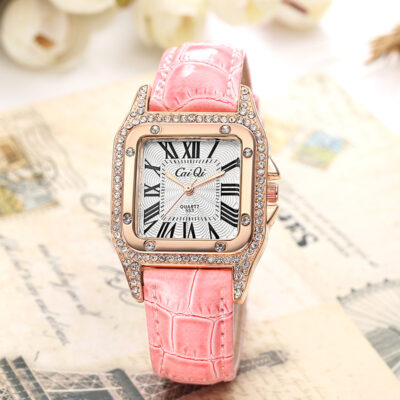 Thương hiệu mới tính khí thời trang đồng hồ vuông nhỏ đồng hồ nữ đơn giản quy mô La Mã chống thấm nước vành đai các nhà sản xuất đồng hồ hàng loạt