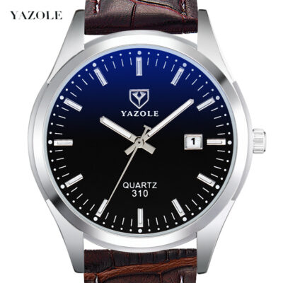 YAZOLE310 Đồng Hồ Thạch Anh Chống Thấm Nước Thời Trang Nam Nữ Lịch Dạ Quang Đồng Hồ Doanh Nhân Quà Tặng Nam