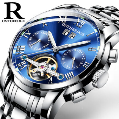Chính Hãng Ruizhiyuan Đa Năng Thương Hiệu Thép Không Gỉ Chắc Chắn Nam Tourbillon Cơ Tự Động Vụ Nổ Mẫu