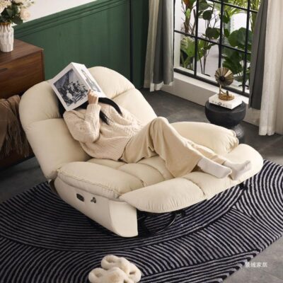 Điện Ghế Sofa Người Lớn Nhà Phòng Khách Giải Trí Ghế Xoay Lưới Lười Đỏ Đa Năng Hình Hoa Đính Đá Ngả Ghế