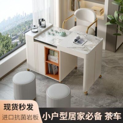 Có Thể Tháo Rời Có Thể Thu Vào Bàn Trà Nhà Ban Công Nhỏ Trà Xe Ấm Siêu Tốc Ấm Siêu Tốc Tích Hợp Kem Gió Đá Đĩa Trà Bàn Ghế Kết Hợp