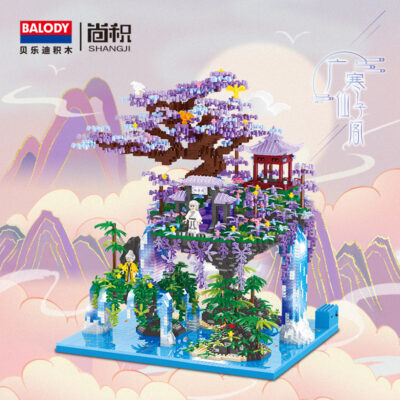 Beledi 16290 Guanghan Fairy Pavilion khối xây dựng vi hạt khó đồ chơi lắp ráp cho bé trai và bé gái quà tặng