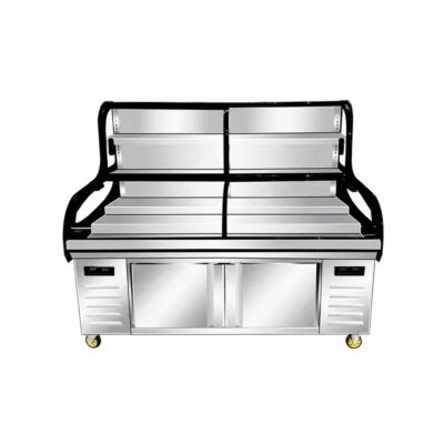 Ba thang nhà kính bàn đá thương mại cửa hàng thịt nướng hải sản đặt hàng tủ trưng bày chuỗi bảo quản tủ lạnh trưng bày tủ đông