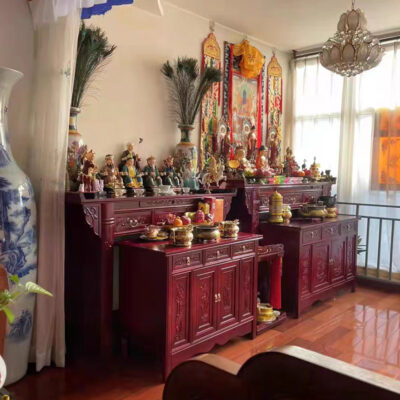 Bàn cúng bằng gỗ nguyên khối hộp đựng nhang Thần Bàn tủ nhà Bàn Phật Bàn Phật phong cách hiện đại Bàn thờ Phật Bàn thờ Bồ Tát Bàn cống nạp