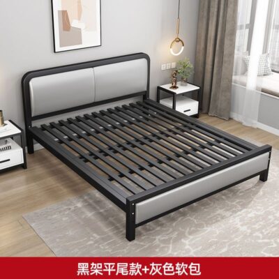 Giường sắt giường đôi phong cách Châu Âu giường sắt nghệ thuật 1.8 hộ gia đình đơn giản 1.5 mét công chúa cho thuê nhà khung sắt giường đơn giá sỉ