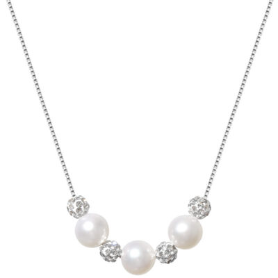 Bạc 925 Passepartout Vòng Cổ Ngọc Trai Nước Ngọt Tính Khí Thời Trang Đính Đá Zircon Vòng Cổ Lưới Màu Đỏ Thời Trang Chuỗi Xương Đòn Nữ