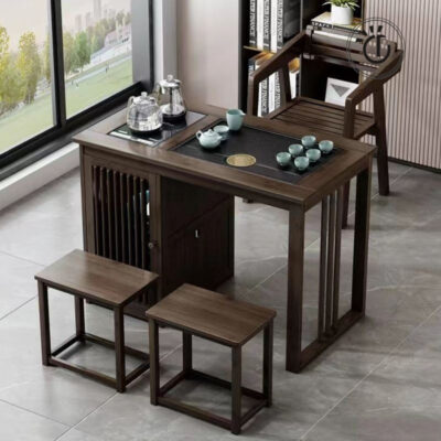 Bàn trà ban công đầy đủ bộ bàn trà kiểu Trung Quốc mới và ghế kết hợp phòng khách nhà kung fu bàn trà bộ trà bộ nước sôi