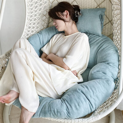 2023 Lưới Đỏ Đu Treo Giỏ Đệm Ghế Tổ Chim Treo Đệm Ghế Đơn Tròn Đệm Gối Các Nhà Sản Xuất Bán Buôn