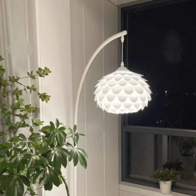 Đèn Câu Cá Đèn Sàn Phòng Khách Phòng Ngủ Đầu Giường Lưới Sofa Màu Đỏ Trang Trí Ins Kem Gió Khí Quyển Dọc Đèn Bàn