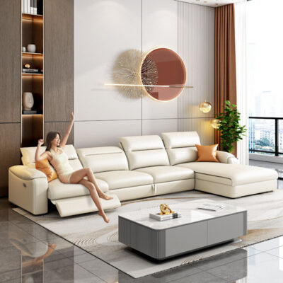 Ghế sofa da đa năng hạng nhất giường cabin điện căn hộ lớn nhỏ phòng khách gấp đôi hiện đại nhẹ nhàng sang trọng