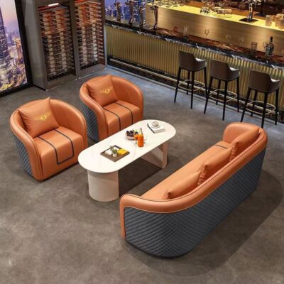 Ánh sáng sang trọng sảnh khách sạn văn phòng bán hàng đàm phán lễ tân ghế sofa văn phòng kết hợp cửa hàng quán cà phê bàn ghế giải trí ghế thẻ
