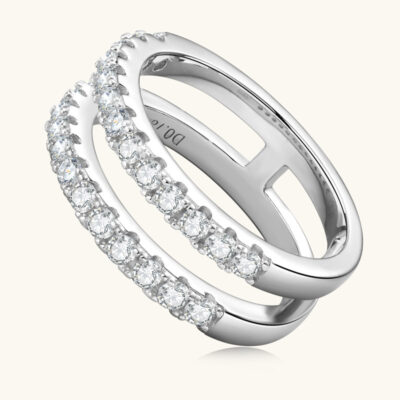 2023 mới thiết kế ngách cao cấp Moissanite nhẫn kim cương nữ bạc S925 nhẫn cặp nhẫn hàng vòng bán buôn