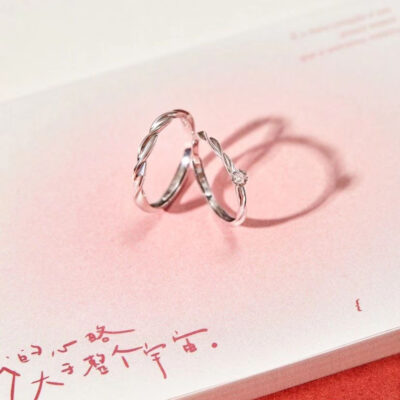 Nhẫn Kim Cương SD Nhẫn Mobius Nhẫn Cặp Đôi Nhẫn Mở Cho Bạn Gái Gửi Bạn Gái Quà Tặng Năm Sinh Bán Lẻ Và Sỉ