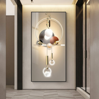 Ánh sáng sang trọng lối vào lối vào sơn trang trí hành lang lối đi bức tranh tường trang trí tối giản hiện đại cầu thang treo tranh khách sạn bức tranh sứ pha lê