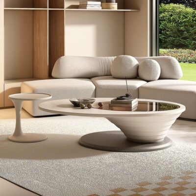 Biệt thự tối giản Ý cao cấp bàn cà phê hình dạng đặc biệt đèn gia đình sang trọng hiện đại thiết kế sáng tạo bàn cà phê phòng khách mới