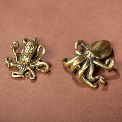 Đồng Thau Bafang Nacai Bạch Tuộc Vật Trang Trí Bằng Đồng Nguyên Chất Bạch Tuộc Tay Cầm Trà Đạo Phụ Kiện Sáng Tạo Trà Thú Cưng