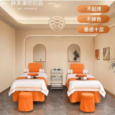 Bốn mảnh cao cấp làm đẹp trải giường ánh sáng sang trọng thẩm mỹ viện đặc biệt trải giường massage vật lý trị liệu dầu gội trải giường cho tất cả các mùa