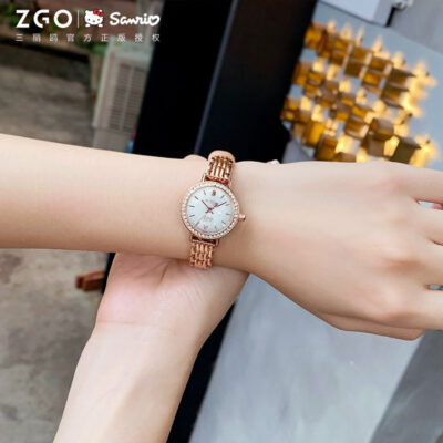 Học sinh trung học Sanrio Đồng hồ trẻ em Hello Kitty không thấm nước Tik Tok Internet Người nổi tiếng Đồng hồ thạch anh của phụ nữ cùng phong cách