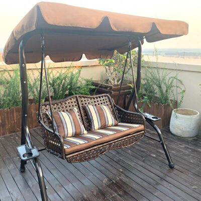Ghế bập bênh ngoài trời xích đu sân vườn võng đôi sân nhỏ nôi vườn nhà ghế xích đu mây