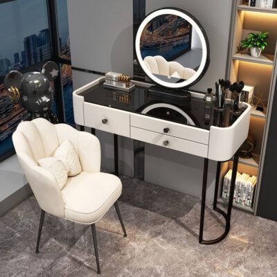 Quầy trang điểm bàn trang điểm tủ đựng đồ tích hợp bàn nhỏ nhà cho thuê phòng ngủ phòng bé gái gương bàn trang điểm