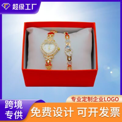 Đồng hồ đeo tay nữ xuyên biên giới Quà tặng hai mảnh Hợp kim Mặt số nhỏ Đồng hồ thạch anh Kim cương Bộ quà tặng phù hợp