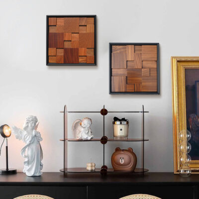 Trừu tượng hiện đại tối giản cao cấp ánh sáng sang trọng gió nền tường vuông ba chiều phòng khách treo tranh nhà hàng tranh trang trí