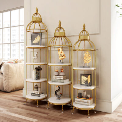 Bắc Âu Lồng Chim Hoa Đứng Kệ Phòng Khách Xoay Góc Nhiều Lớp Có Giá Để Đồ Cửa Hàng Mỹ Phẩm Đỡ Cửa Sổ Đỡ
