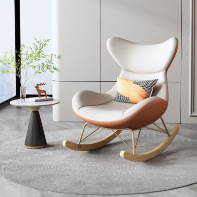 Ghế bập bênh nhẹ nhà sang trọng 2023 mới Houndstooth giải trí đơn ban công phòng khách ngả ghế sofa lười ghế bập bênh
