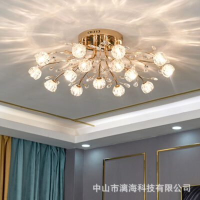 Đèn Mới Phòng Khách Sang Trọng Đèn Chính Pha Lê Phòng Khách Đèn Ốp Trần Đơn Giản Hiện Đại Đèn LED Phòng Ngủ Đèn Nhà Hàng Phòng Ăn Đèn Chùm