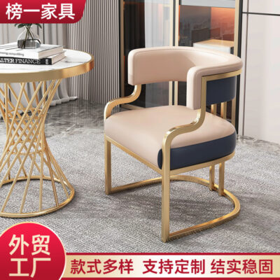 Ghế thiết kế sáng tạo Light Ghế ăn sang trọng Nhà hàng khách sạn Làm móng Đàm phán Ghế giải trí Ghế lưng đơn giản hiện đại
