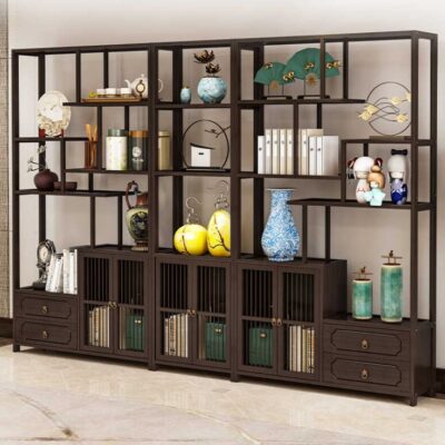 Bogu giá tủ trà kiểu Trung Quốc mới kệ lưu trữ phòng trà tủ trưng bày trà bàn trà nền tủ vách ngăn phòng khách