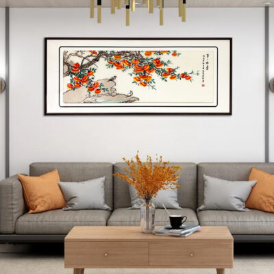 Hồng Như Ý Hồng Mới Phong Cách Trung Hoa Tô Châu Thêu Thêu Biểu Ngữ Hoàn Thành Tranh Trang Trí Ghế Sofa Phòng Khách Nền Tranh Treo Tường