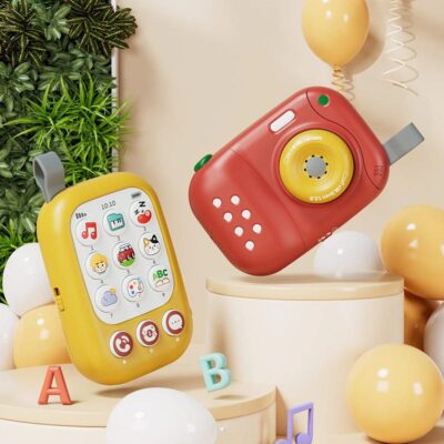 Trẻ sơ sinh và trẻ nhỏ máy ảnh nhạc phim hoạt hình dễ thương đồ chơi trẻ em điện thoại di động song ngữ 0-1 tuổi đồ chơi giáo dục sớm cho bé