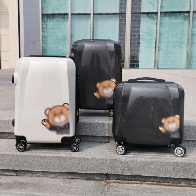 Tại chỗ 4S quà tặng xe đẩy bảo hiểm gấu lưới màu đỏ nội trú 16/20/24 inch hành lý du lịch hậu mãi