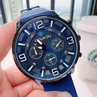 Phát sóng trực tiếp mới đồng hồ thạch anh ba mắt hot trend thể thao nam ánh sáng xanh đồng hồ thương mại nước ngoài nguồn thương mại điện tử xuất khẩu các nhà sản xuất