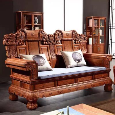 Kết hợp ghế sofa bằng gỗ gụ Phong cách Trung Quốc mới Kích thước bằng gỗ hồng sắc Loại nhà Con nhím phổ thông Gỗ đàn hương đỏ Nhà máy Sofa Big Ben Bán hàng trực tiếp