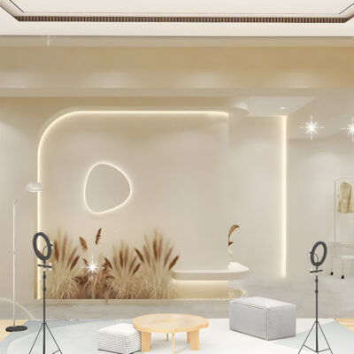 Ánh sáng sang trọng và đơn giản phòng khách nền tường giấy dán tường phòng khách sofa phòng ngủ phim và tường truyền hình bao phủ toàn bộ chụp ảnh liền mạch