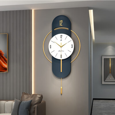 Đèn Bắc Âu Sang Trọng Đồng Hồ Treo Tường Phòng Khách Thời Trang Trang Trí Đơn Giản Đồng Hồ Nhà Sáng Tạo Đồng Hồ Treo Tường Nghệ Thuật Tắt Tiếng Đồng Hồ Treo Tường