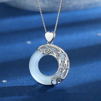 Mười Hai Chòm Sao Vòng Cổ Nữ Âu Mỹ Đơn Giản Lưới Đỏ Hợp Thời Trang Hip Hop Opal Mặt Dây Chuyền Xương Đòn Cổ Dây Chuyền Một Dropshipping