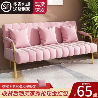 Sofa mềm xuất bản sofa nghệ thuật phòng khách căn hộ nhỏ ánh sáng sang trọng đơn giản lưới đỏ cửa hàng quần áo phân đơn và đôi một mảnh bán buôn