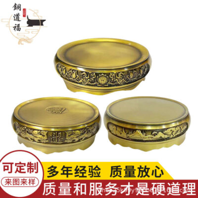 Đồng thau Rijin xô đế vàng đế phong cảnh đế sen trang trí cổ điển Trung Quốc món quà trang trí