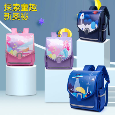 Cặp học sinh tiểu học mới Ba lô sức chứa lớn lớp 2-6 Ba lô giảm gánh nặng hoạt hình cho bé trai và bé gái 6-12 tuổi