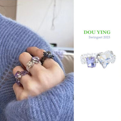 Kim cương nhập khẩu chính hãng Hàn Quốc Zhao Liying với phiên bản Hàn Quốc của chiếc nhẫn tình yêu thủ công theo phong cách thích hợp
