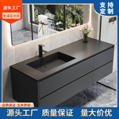 Chậu rửa tích hợp cao cấp Tủ phòng tắm hiện đại kết hợp bồn cầu chậu rửa chậu rửa phòng tắm khách sạn