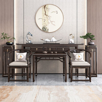 Mới kiểu Trung Quốc dải gỗ mun hộp đựng bàn hiên bàn giữa sảnh bộ sáu món bằng gỗ nguyên khối bàn cúng hương hộp đựng hội trường tám bàn bất tử