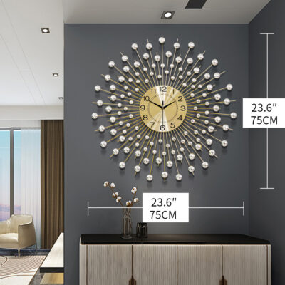 Ánh Sáng Bắc Âu Đồng Hồ Treo Tường Cao Cấp Hiện Đại Tối Giản Đồng Hồ Phòng Khách Treo Tường Nhà Đồng Hồ Nghệ Thuật Trang Trí Sáng Tạo Tắt Tiếng Đồng Hồ Treo Tường