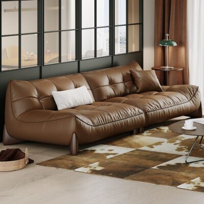 Kefan phong cách Ý mới tối giản hiện đại phong cách retro tích hợp thiết kế ghế sofa da đầu