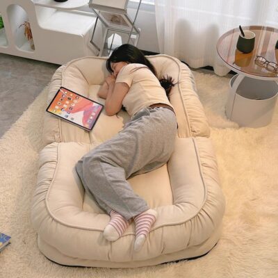 Sofa lười con người cũi có thể ngủ và nằm phòng ngủ phòng sofa nhỏ ban công con người tổ lưới đỏ tatami ghế